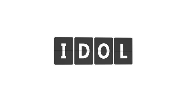 Word IDOL on Flip Board