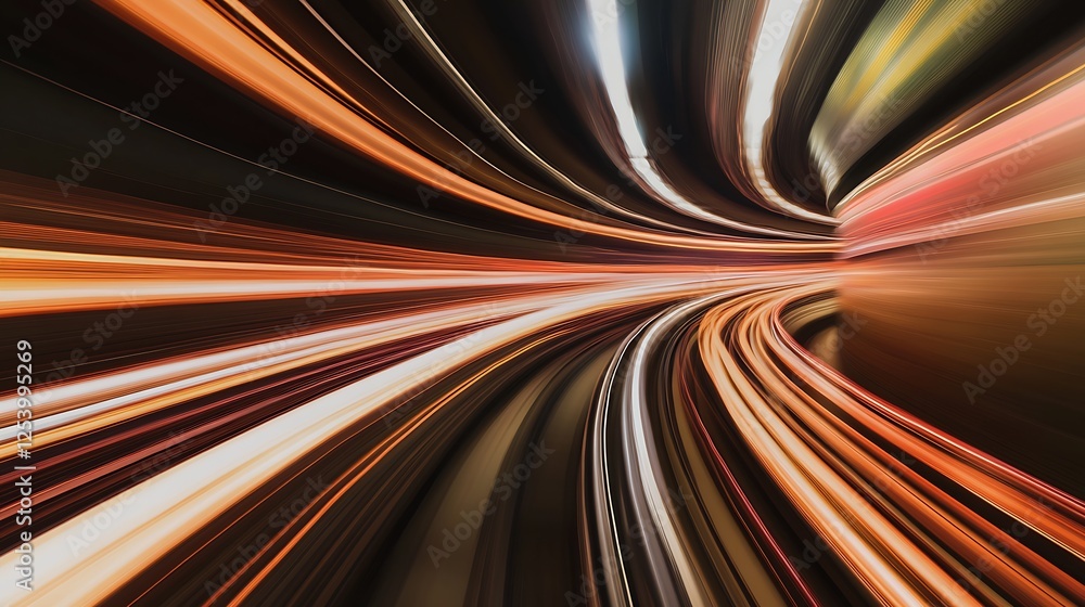 Poster dynamic abstract flow of light and color showcasing vibrant energy in motion design : generative ai