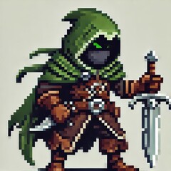 Obraz premium Shadowy Hooded Adventurer
