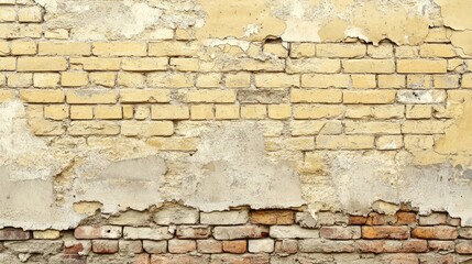 Weathered Beige Brick Wall Texture: Vintage Street Mosaic Closeup for Home Design Inspiration