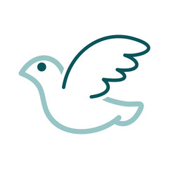 Naklejka premium Wedding dove isolated vector icon