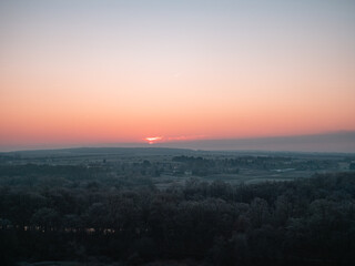 Fototapeta premium sunset over the city