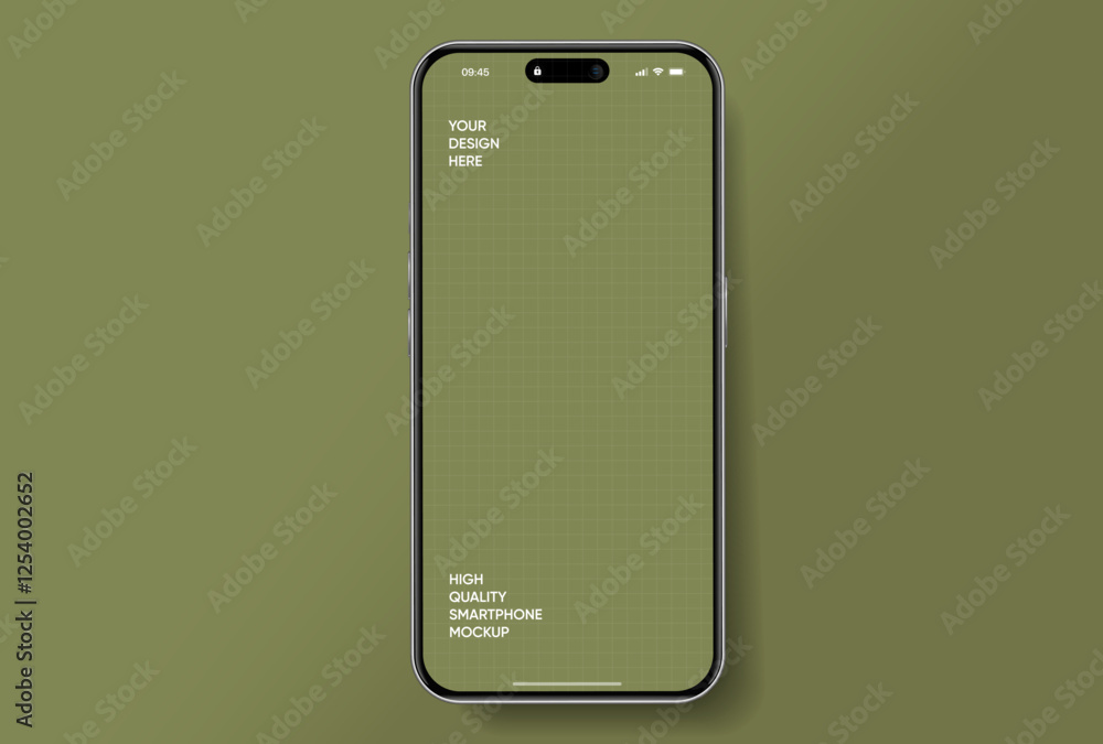 Poster realistic smartphone mockup. mobile phone vector with isolated on white background. device front vie