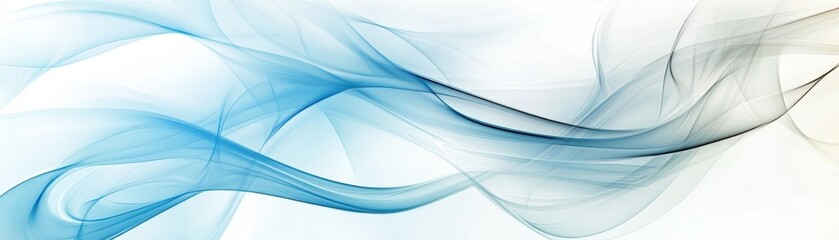 A captivating abstract design featuring flowing blue waves on a soft white background, perfect for use in modern art, digital wallpapers, website graphics, or promotional materials,