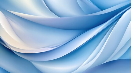 Fototapeta premium Soft blue waves create a soothing abstract design, ideal for backgrounds in websites, presentations, or promotional materials, The gradients add depth and elegance to any project,