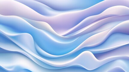 Obraz premium Abstract background featuring smooth waves in soft shades of blue and lavender, perfect for designs focused on tranquility, technology, or wellness, Ideal for website backgrounds, presentations