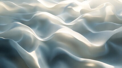 Fototapeta premium Abstract flowing fabric creates a soft textured surface appearance