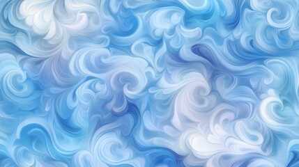 Obraz premium A serene abstract pattern featuring swirling shades of blue and white, perfect for backgrounds, wallpaper designs, or artistic projects