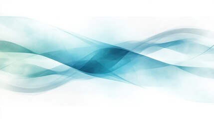 Obraz premium Soft, flowing abstract waves in shades of blue create a tranquil background, ideal for wellness, tech, or creative projects, Use for website banners, presentations, or brochures,