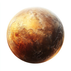 Naklejka premium A stunningly detailed depiction of a distant planet featuring rich textures and colors. Ideal for space-themed projects, educational materials, and visual storytelling.