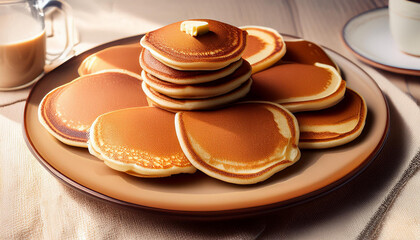 selfmade pancakes on a plate