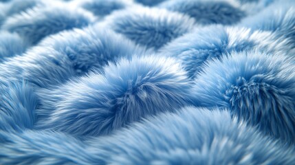 Fototapeta premium Soft and plush close up view of blue fur creating an inviting and cozy atmosphere perfect for home decor : Generative AI
