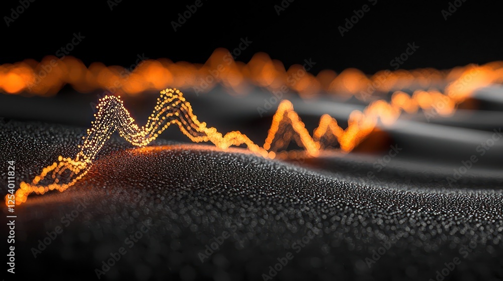 Poster abstract data visualization waves