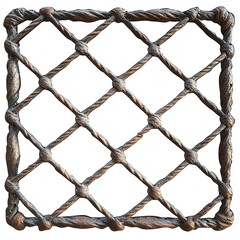 Fototapeta premium A detailed image of a textured metal grate featuring intricate woven patterns
