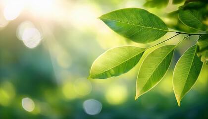 horizontal shot of blurred inexperienced history plants of tree leaves on summer time sunny day inexperienced natural environment and ecology safety