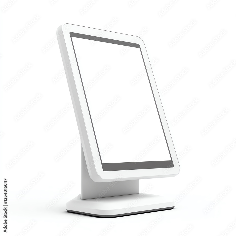 Aufkleber modern touchscreen display on a sleek stand, designed for presentations or interactive content. idea
