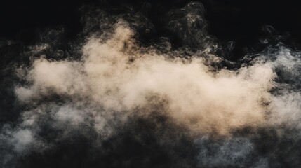 Obraz premium Smoky clouds, dark background, design element