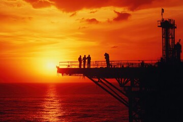 PEOPLE ON Pier at Sunset