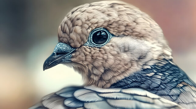 Colorful Close-Up of Vibrant Bird in Natural Habitat: Ornithology Macrophotography Featuring Wildlife Beauty & Evolutionary Traits
