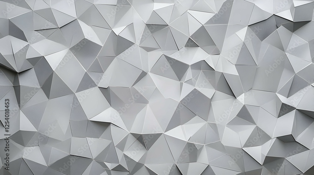 Poster abstract geometric pattern with triangles in shades of gray