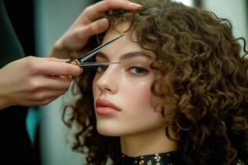 Obraz premium Curly hair cut