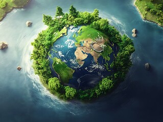 Fototapeta premium Earth with natural resources for Earth Day