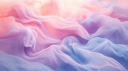 Obraz premium Soft, flowing pastel waves create a dreamy, abstract landscape.