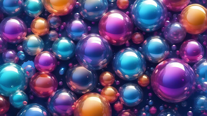 colorful glass balls