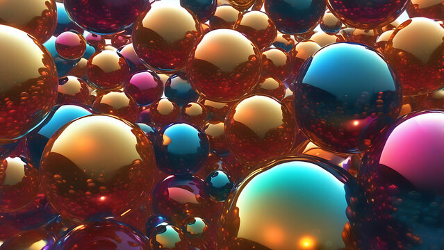 colorful glass balls