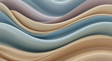 Fototapeta premium Elegant Layers of Flowing Smooth Fabric – 3D Render