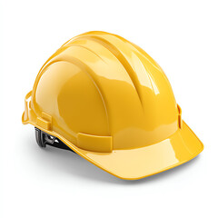 Fototapeta premium A bright yellow hard hat is essential for safety in construction and industrial environments