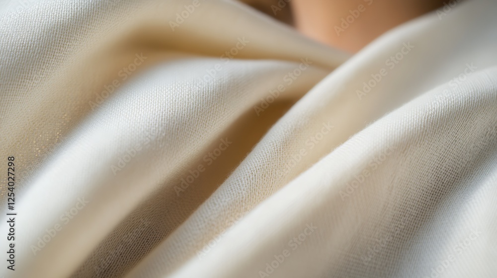 Aufkleber soft and inviting fabric draping elegantly in natural light showcasing soothing tones : generative a