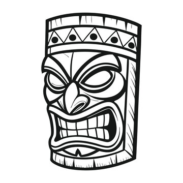 recommend clip art: Tribal mask vector cartoon african face masque illustration design for t-shirt isolated on a white background