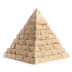 Fototapeta premium An artistic representation of a pyramid, showcasing intricate layering and structure. Ideal for themes related to history, architecture, or ancient civilizations.