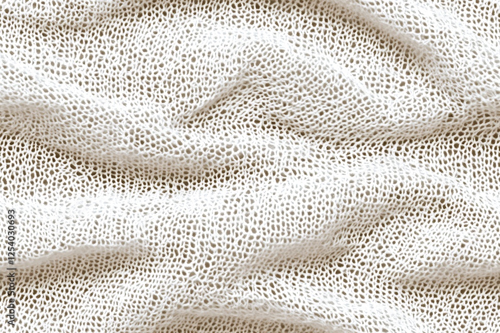 Leinwandbilder Soft woven textile fabric with beige color for creating calming interior spaces and designs : Generative AI