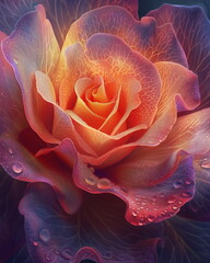 A unique plantation with roses their petals shimme_010