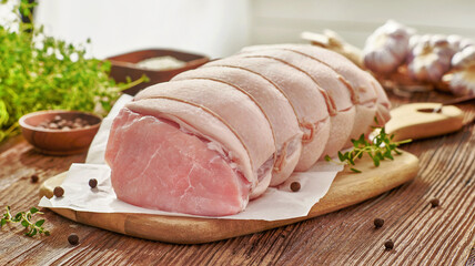 Rolowany schab wieprzowy z boczkiem