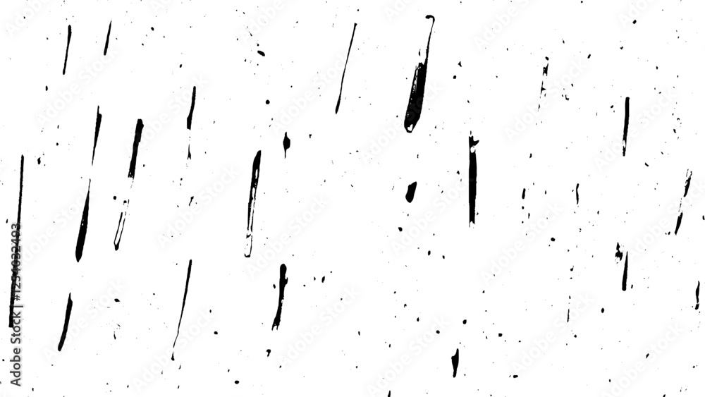 Poster a textured background featuring black streaks and splatters on a white surface, creating an abstract