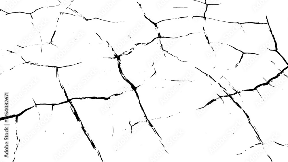 Poster a textured background featuring a pattern of black cracks on a white surface, creating a striking co