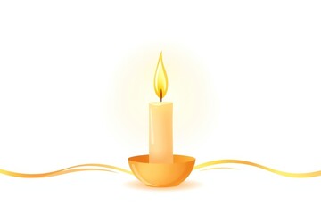 A warm candle glows softly in a tranquil environment, embodying hope and faith during spiritual reflections and important Christian observances
