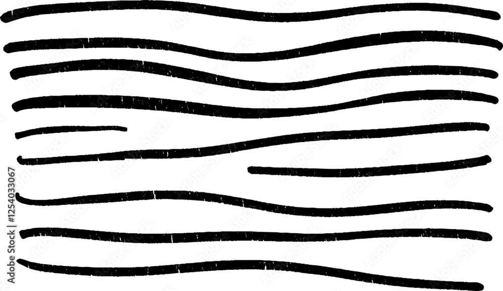 Poster a series of uneven, wavy black lines on a white background, creating a textured pattern. the lines v