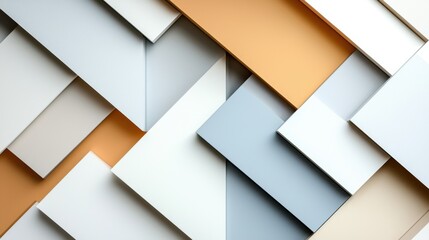 Minimalist abstract with geometric shapes, soft shadows, muted earthy tones, perfect symmetry, clean and modern aesthetic