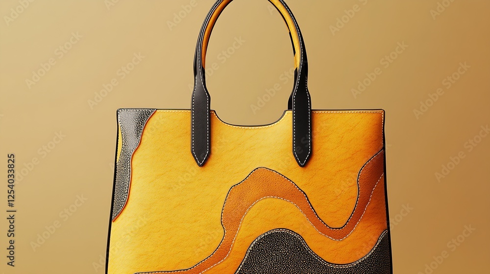 Poster chic and fashionable tote bag designed with a distinctive abstract pattern in warm tones suitable fo