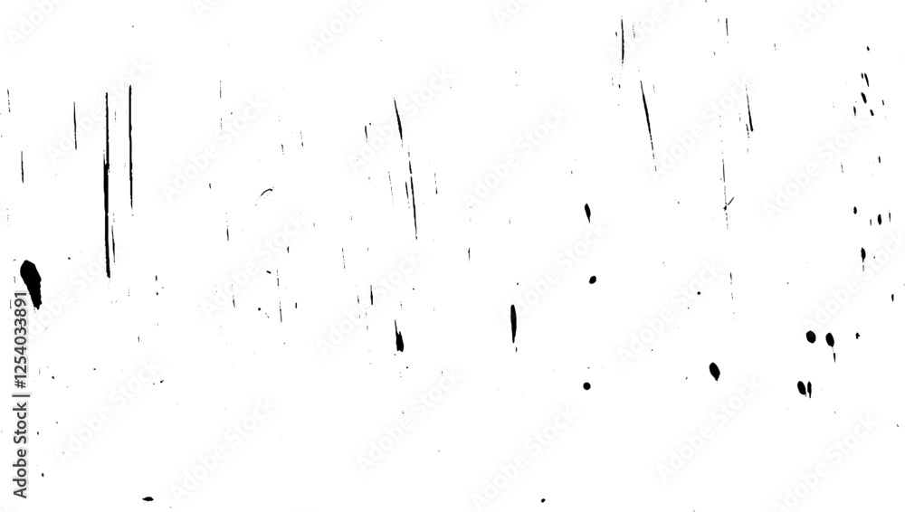 Poster a textured background featuring random black streaks and spots on a white surface, creating an abstr