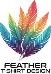 Feather Vector T Shirt Design