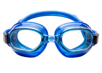 swimming goggles on white background