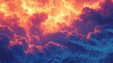 Plane flying through cloudy sky