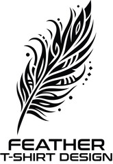 Obraz premium Feather Vector T Shirt Design