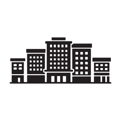 Commercial and Medical Building Icons - Stylish Architecture Symbols for Designs