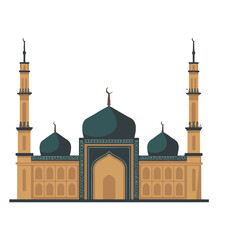 Black and White Mosque Icons - Islamic Architectural Designs for Logos Illustrations